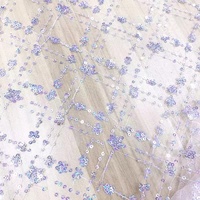 Nouveau design, tissu en tulle à paillettes 100% polyester pour robe de mariée