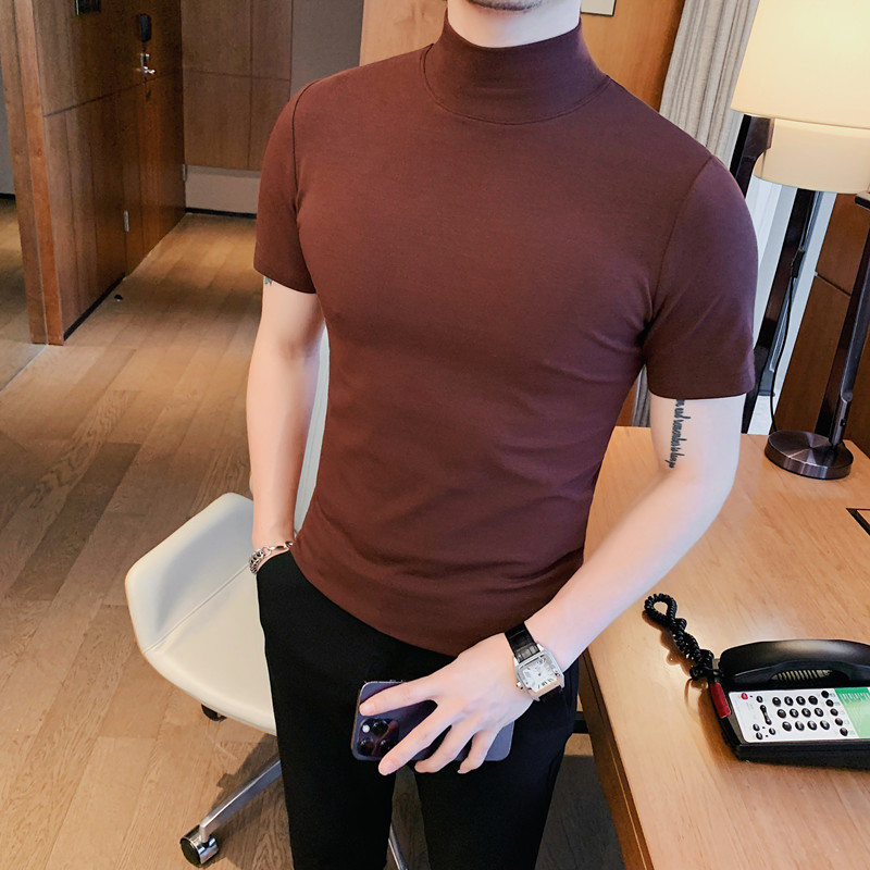 Brown half turtleneck