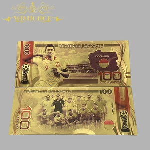 Billetes de Fútbol Mundial 2026, Billetes de Cristal con Diseño de Estrellas, Bañados en Oro de 24k, para Regalos - Product Image 5
