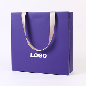 Customised Luxury Boutique Shopping Tote Gift <b>Paper</b> Bags Big Size Black White Gray <b>Orange</b> with Logo for Clothing and Shoes Gifts - Product Image 4