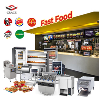 Ensemble complet d'équipements de cuisine pour restauration rapide, matériel de restauration commerciale, conception de plans 2D et 3D pour les démarcheurs de restaurants