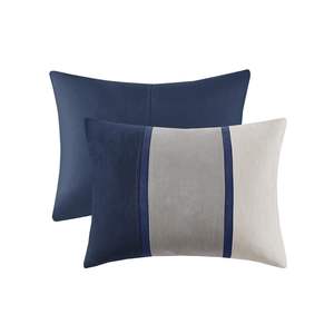 DB ชุดเครื่องนอนหนังกลับเทียม7ชิ้นผ้าคอตต้อนพิมพ์ลายดอกไม้สีพื้นผ้าทอเทคนิคการถักแบบเรียบสำหรับบ้านงานแต่งงานโรงแรมขนาดคิงไซส์ - Product Image 3