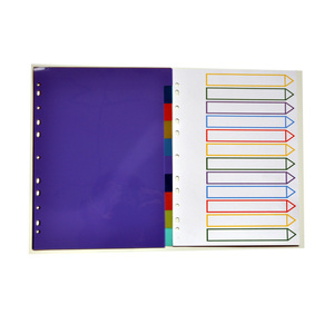 Colourful 10 Tabs <strong>Cards</strong> Binder Paper File Divider Eco-friendly A4 <strong>Size</strong> Different <strong>Index</strong> Page 11 Holes Folder 1pcs/pp Bag CN;ZHE - Product Image 5