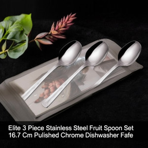 ชุดช้อนผลไม้สแตนเลส 3 ชิ้น (16.7 ซม.) ELITE โครเมียมขัดเงา CVLX80C3 - Product Image 3