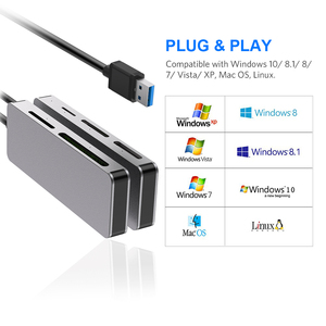 5 in 1 USB 3.0 5Gbps เครื่องอ่านการ์ดหลายช่อง CF CFast <span class=keywords><strong>SD</strong></span> <span class=keywords><strong>XD</strong></span> TF หน่วยความจำสมาร์ทกล้อง5ช่องติดตั้งภายนอกประเภท <span class=keywords><strong>MMC</strong></span> การ์ด - Product Image 4