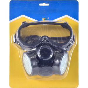 Cartouches filtrantes anti-poussière Peinture en aérosol Masque filtrant à air Demi-masque Respirateur réutilisable avec lunettes de protection de sécurité - Product Image 2