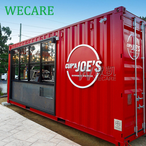 Wecare Tùy Chỉnh Cà Phê Cửa Hàng Thanh Prefab Quán Cà Phê Modular Nhà Đúc Sẵn Di Động Nhà Bếp Thực Phẩm Kiosk Di Động <span class=keywords><strong>Container</strong></span> Nhà Hàng - Product Image 1