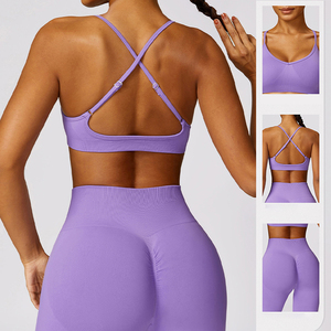 Traje de Yoga sin costuras Pantalones acampanados de cadera informal Sujetador <span class=keywords><strong>Crop</strong></span> <span class=keywords><strong>Top</strong></span> <span class=keywords><strong>Mujer</strong></span> <span class=keywords><strong>Fitness</strong></span> Set Ropa <span class=keywords><strong>Mujer</strong></span> Conjuntos Ropa <span class=keywords><strong>Mujer</strong></span> - Product Image 3