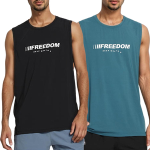 US Stock Mens Sleeveless 90Polyester 10Spandex Slim Fit Quick Drying Singlet Compressions High Elasticity - Product Image 4