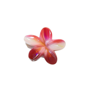Fermaglio per capelli a forma di fiore di frangipani bicolore elettroplaccato da 8 cm - Product Image 2