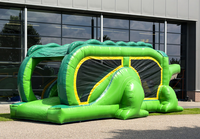 Videur gonflable d'enfants extérieurs de PVC de conception de crocodile avec les glissières et le rebond d'amusement pour sauter et jouer