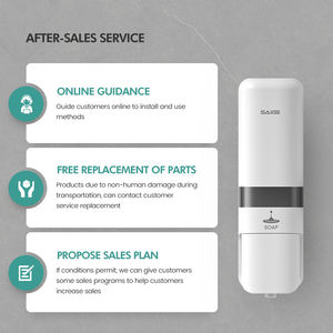 Distributeur de <span class=keywords><strong>savon</strong></span> à mains mural 2-en-1 rechargeable en ABS pour lavage corporel, shampooing et sèche-cheveux dans la salle de bain - Product Image 6