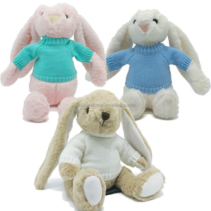 đáp ứng EN71 tiêu chuẩn giá rẻ sang trọng bunny với bộ đồ ngủ tùy chỉnh dễ thương màu xám mềm nhồi Nhật Bản thỏ đồ chơi sang trọng - Product Image 4