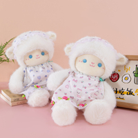Boneka Domba Keriting Kawaii Grosir, Mainan Boneka Domba Pink Putih, Hadiah Pasangan & Persahabatan, Dekorasi Rumah, Hadiah Anak