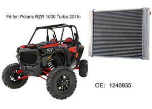 Performance UTV pièces moteur refroidisseur d'eau 1240935 radiateur entièrement en aluminium pour <span class=keywords><strong>Polaris</strong></span> <span class=keywords><strong>RZR</strong></span> <span class=keywords><strong>1000</strong></span> Turbo 2016 réservoir de refroidissement - Product Image 4