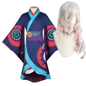 Disfraz <span class=keywords><strong>de</strong></span> Cosplay <span class=keywords><strong>de</strong></span> Vendedor <span class=keywords><strong>de</strong></span> Medicina <span class=keywords><strong>de</strong></span> Anime para Hombre Adulto, Kimono Azul o Peluca AOKG-199 - Product Image 1