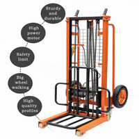 Carretilla Elevadora Hidráulica Wendy Personalizable de 300 kg, Semi-Eléctrica, Tipo Tiger, para Almacenes y Obras de Construcción