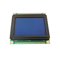 Layar Biru STN 2 Inci 54X50mm Berkualitas Tinggi Modul LCD 5V Kelas Industri Dot Matrix COB 12864D