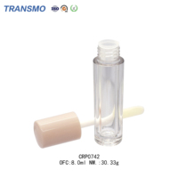 Emballage cosmétique de marque privée Tube de brillant à lèvres vide en plastique Tubes en plastique cosmétiques de luxe pour la sérigraphie en soie de rouge à lèvres