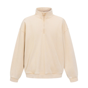 <span class=keywords><strong>Felpa</strong></span> pesante autunno/inverno con motivo a fiocchi di neve, stile retrò streetwear, con collo alto e mezza zip - Product Image 5