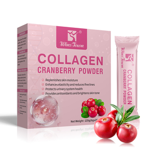 Colágeno en Polvo de Arándano Rojo, Antiinflamatorio, Antioxidante, Aclarante de la Piel, Péptidos de Colágeno de Pescado, Suplemento de Vitamina C, OEM ODM - Product Image 1