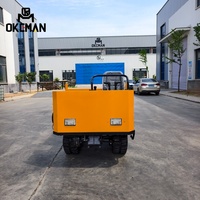 Mini-transporteur chenillé à essence de 1,5 tonne, moteur hydraulique, tout-terrain, pour usage agricole, avec moteur et boîte de vitesses de haute performance