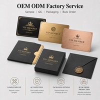 Carte de membre VIP personnalisée en métal, acier inoxydable noir et or, pour hôtel, club, salon, Tarjeta VIP, Carte Membre, OEM, en gros