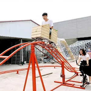 hot selling new design carnival modern roller coaster amusement park rides human powered roller coaster for sale