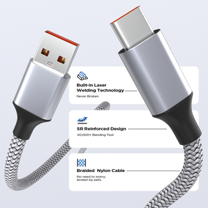 Vente en gros 3A Câble USB-C à USB-A Type c Câble de données USB Chargeur rapide <span class=keywords><strong>Cordon</strong></span> rapide Charge rapide Compatible <span class=keywords><strong>Samsung</strong></span> Galaxy S10 <span class=keywords><strong>S9</strong></span> - Product Image 6