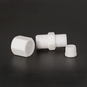 Conector de tubo de virola única de PTFE, accesorio hidráulico de 1/8 a 1,1/2 pulgadas