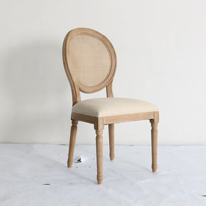 Оптовая продажа: Антикварный обеденный стул из натурального дерева, складной, для банкетов, со спинкой из ротанга в стиле Луи, для свадеб и мероприятий - Product Image 5