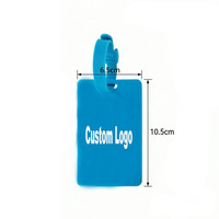 Étiquette de bagage en silicone avec logo personnalisé, étiquette de sac de voyage en PVC souple, cadeau promotionnel d'entreprise avec boucle pour valises