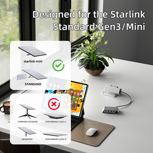 Starlink Mini 및 Gen3 유선 인터넷과 호환되는 케이블이있는 Starlink 4 포트 이더넷 분배기 어댑터 1Gbps 네트워크 허브 - Product Image 2