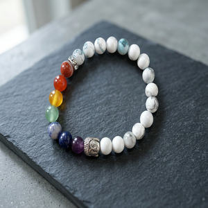 Tiger Eye Gemstone Handmade <b>Buddha</b> <b>Head</b> Seven Chakra Round Beads Polished Elastic Meditation Bracelet - Product Image 2