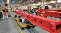 Chariot de transport AGV de 10 tonnes pour logistique portuaire, véhicule à guidage automatique, robot à navigation magnétique, chariot de transfert OEM