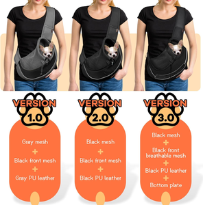 Pet köpek Sling taşıyıcı nefes örgü seyahat güvenli köpekler kediler için tek kollu çanta taşıyıcı - Product Image 6