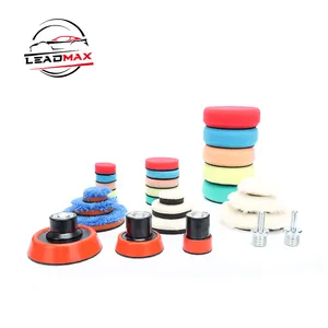 LEADMAX 29pcs 1inch 2inch Auto puffer Pad Drill Polish ing Kit Schaum wellens chwamm cr Schleif poliers cheibe für Auto polier pad