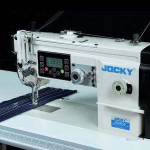 Machine à coudre industrielle JOCKY JK5530-D4 à grand crochet, lubrification automatique, coupe-fil automatique et pied entraîneur pour usine de confection - Product Image 3