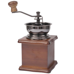 Utensilios de Café al por Mayor para Dropshipping: Molinillo de Café Manual Vintage de Madera Maciza con Base de Tronco FM202 - Product Image 3