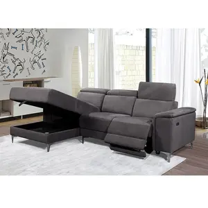 Popular sofá venda quente reclinável sala de estar sofá móveis canto puxe sofá-cama