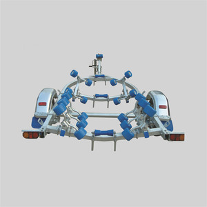 Remorque pour bateau à un essieu en acier galvanisé, remorque pour yacht en FRP - Product Image 5