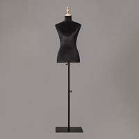 Mannequin de torse féminin sans tête recouvert de velours avec support trépied métallique réglable – Vente directe usine à prix abordable