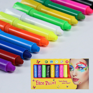 Éxito de Ventas Lápiz de Pintura Facial de 12 Colores que Brilla en la Oscuridad, Crayón de Pintura Corporal y Facial Neón UV para Actuaciones Escénicas, para Niños - Product Image 3