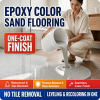 Peinture époxy UV résistante pour sols en sable couleur unie, idéale pour les halls d'hôtel et les salles d'exposition - Offre Spéciale