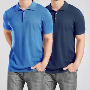 फ़ैक्टरी डायरेक्ट सेल पुरुषों की उच्च गुणवत्ता वाली पोलो शर्ट पुरुषों के लिए 100% कॉटन बुना हुआ कैज़ुअल गोल्फ पोलो टी-शर्ट