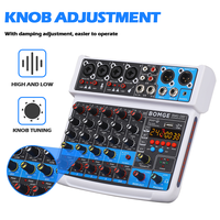 Console de mixage audio analogique 6 canaux BMG-06F avec 6 entrées, USB, 48V, 24 DSP