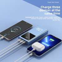 Banque d'alimentation portable ultra-mince étanche haute capacité 20000mAh, charge solaire, charge rapide 22,5W, double sortie USB/Type-C
