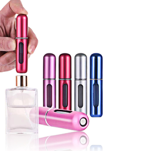 In Stock Colorful 5ml Pocket Portable Spray Bottle Perfume Bottom Refill Mini Empty Atomizer Metal Glass Cosmetic Packing