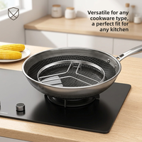 Grille de cuisson vapeur ronde en acier inoxydable, étanche et multi-usages, pour cuiseurs à riz et usage domestique, insert de cuisson vapeur pour œufs, petits pains et plats Mantou