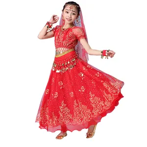 Vêtements de performance de danse du ventre pour enfants, vente en gros, moins cher, arabe indien